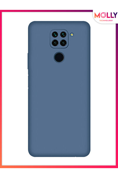 Molly Xiaomi Redmi NOTE 9 İçin Kot Mavisi Liquid İçi Kadife Silikon Kılıf