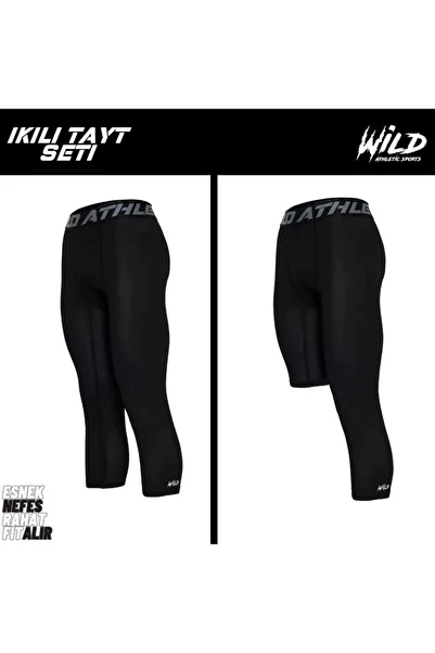 Wild Athletic Basketball 3/4 Sports Leggings Set 2 Pack