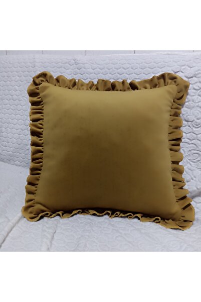 Rüyam Husă de pernă cu model decorativ galben cu volane