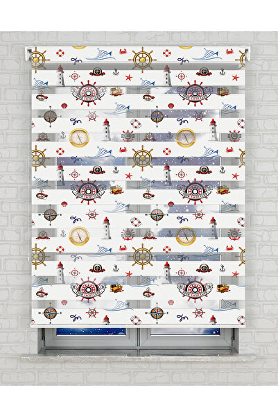 Bright Cover Denizci Baskılı Zebra Perde - Gece Gündüz Kullanıma Uygundur - E...