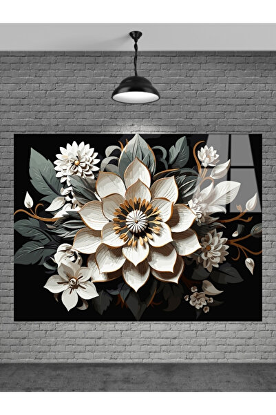 META CAM Sevilen Çiçek Serisi Cam Tablo Ev Dekorasyon,balkon Dekorasyonu,deko...