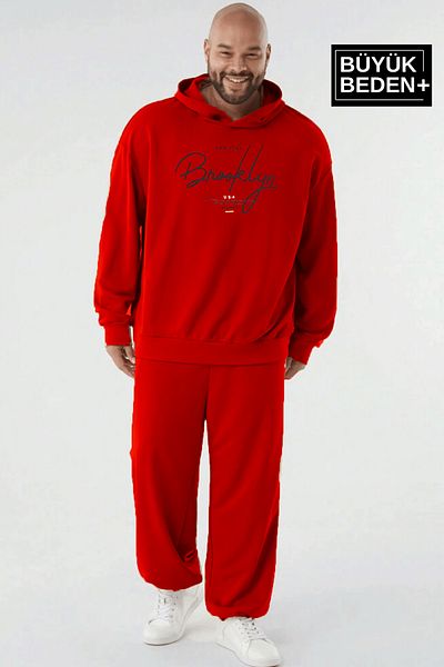 Superlife Ανδρικό χειρόγραφο Brooklyn Printed Superlife Λεπτό μπλουζάκι με κουκούλα Spr25bsw58