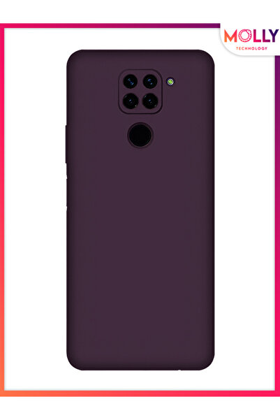 Molly Xiaomi Redmi NOTE 9 İçin Derin Mor Liquid İçi Kadife Silikon Kılıf
