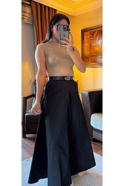 Sachistanbul Fusta midi plisată Julie cu talie elastică