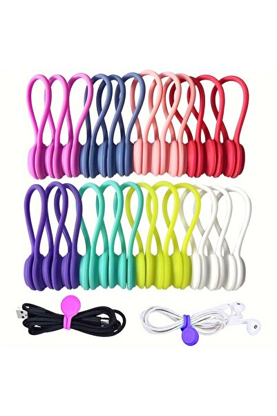 Choice 10 قطع من روابط كابلات البيانات المغناطيسية، ملحقات مكتب المكتب، منظم ...