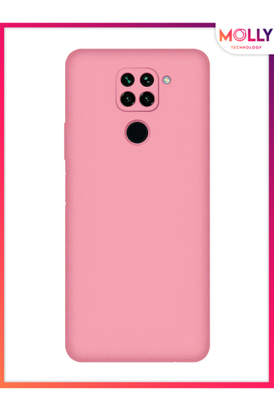 Molly Xiaomi Redmi NOTE 9 İçin Pamuk Şeker Liquid İçi Kadife Silikon Kılıf