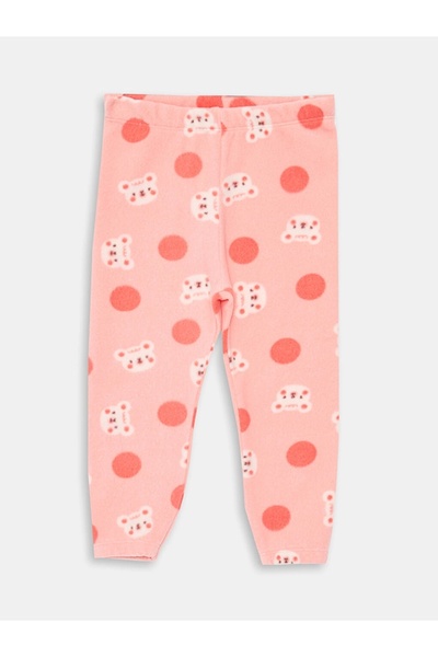 LC Waikiki Lcw Baby Pembe Bisiklet Yaka Uzun Kollu Kız Bebek Pijama Takımı