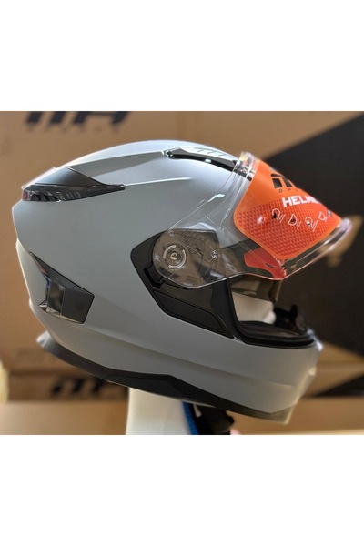 RS2 Motokaskk “CHALLANGER” Fullface Kapalı Motosiklet Kaskı Mat Nardo Gri / Üst Segment / Güneş Gözlüklü