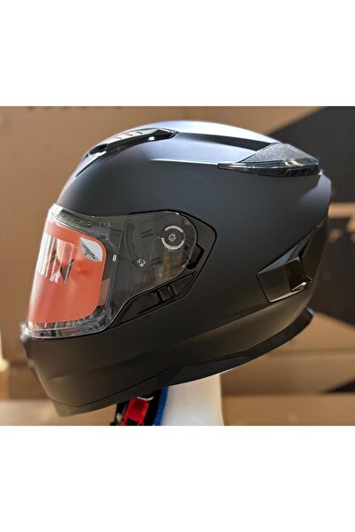 RS2 Motokaskk “CHALLANGER” Fullface Kapalı Motosiklet Kaskı Mat Siyah / Üst Segment / Güneş Gözlüklü