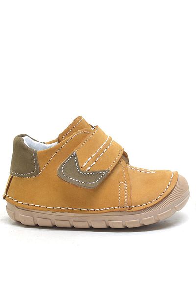 Rakerplus Popeye Unisex Baby First Step Genuine Leather Shoes - Tan