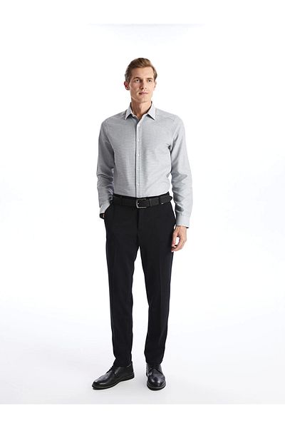 LC Waikiki Ανδρικό μακρυμάνικο πουκάμισο Lcwaıkı Formal Grey Slim Fit