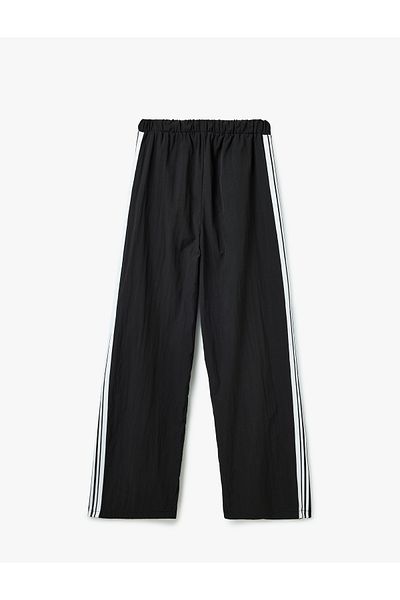 Koton Stripe Detailed Elastic Waist Pocket Pipe Leg Sweatpants