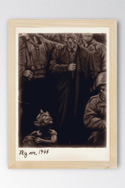 Saturn Hellboy Framed Painting - Movie Poster Painting