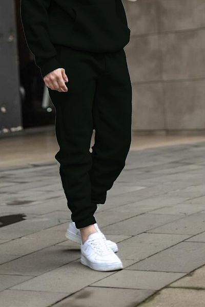 ruNadeS Men's Winter Warm Cotton Sporty Sweatpants with Elastic Legs