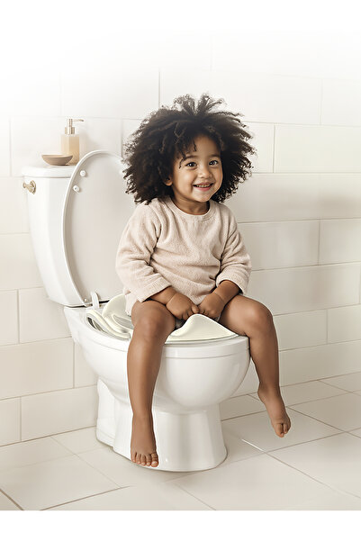 Dolu Tuvalet Eğitim Adaptörü Krem