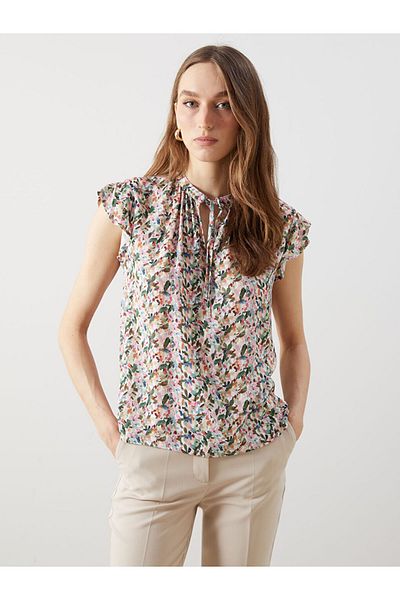 LC Waikiki New Season Baglamali Collar Floral Women's Blouse - S5J625Z8