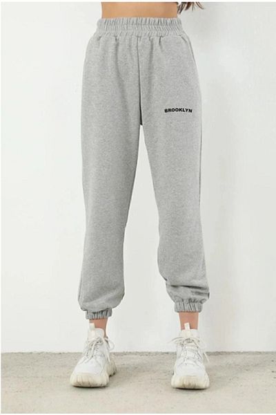 MNKSPORT Γυναικεία μαύρη ψηλόμεση φόρμα Jogger Brooklyn