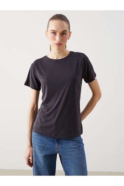 LC Waikiki Black Crew Neck Women's T-Shirt