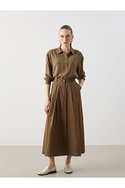 LC Waikiki Khaki Oversize Women's Shirt Tunic