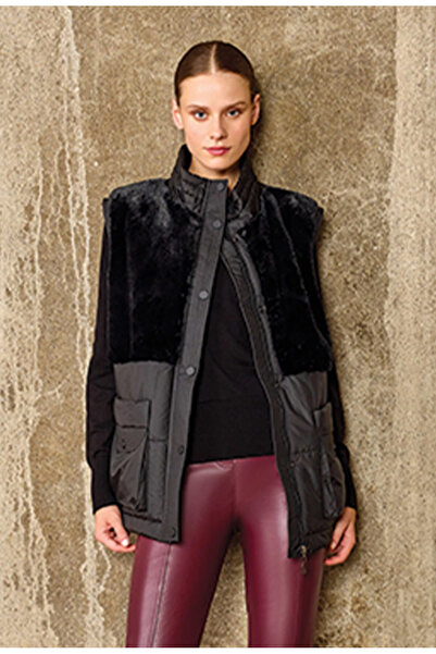 Unique - KÜRK GARNİLİ YELEK