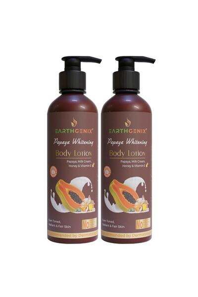 Earthgenix لوشن الجسم بالبابايا 500 مل × 2 قطعة
