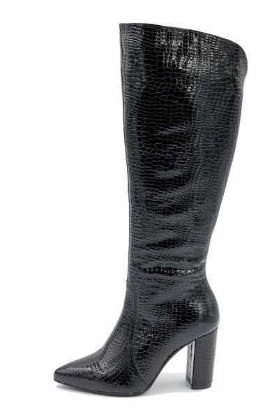 Felipa Lederstiefel Schlangen-Optik'te