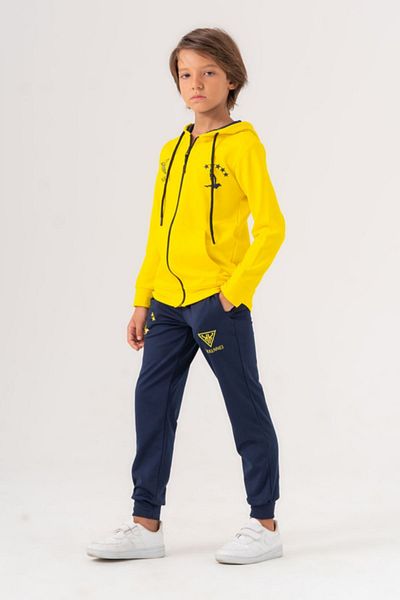BUKKENNES 7-16 Years Bukkennes Football Club Unisex Kids Tracksuit -Yellow/Navy Blue-