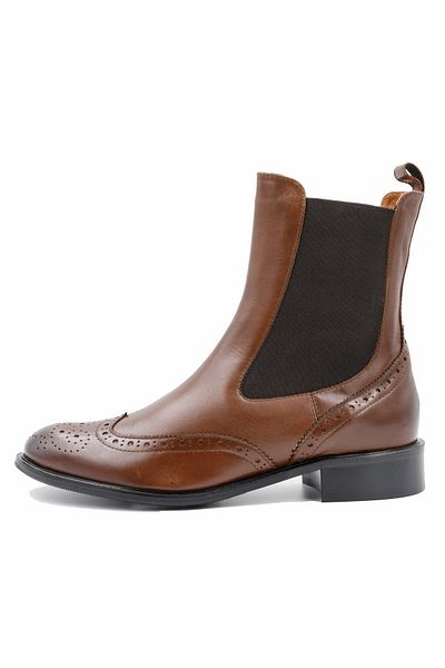 Dreimaster Leder Chelsea-boots