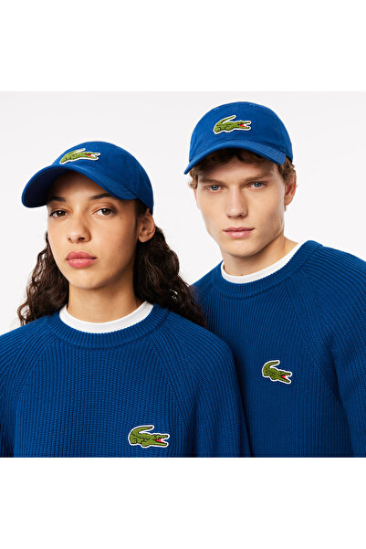 Lacoste Unisex Baskılı Koyu Mavi Şapka