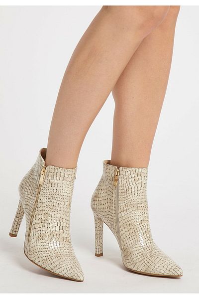 Faina Stiefelette Aus Glattleder