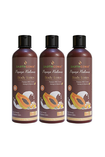 Earthgenix لوشن الجسم بالبابايا 300 مل × 3 قطع