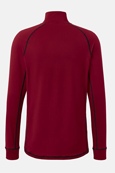 Tchibo Men Turtle Neck Solid Long Sleeve Sweatshirts, Red