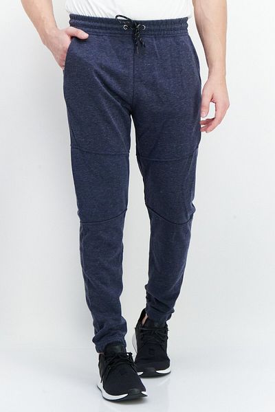Burnside Men Regular Fit Plain Sweatpants, Navy Blue