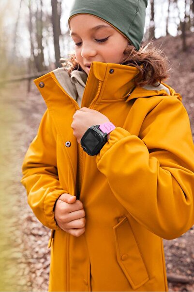 Tchibo Kids Girl Long Sleeves Plain Hooded Jacket, Mustard