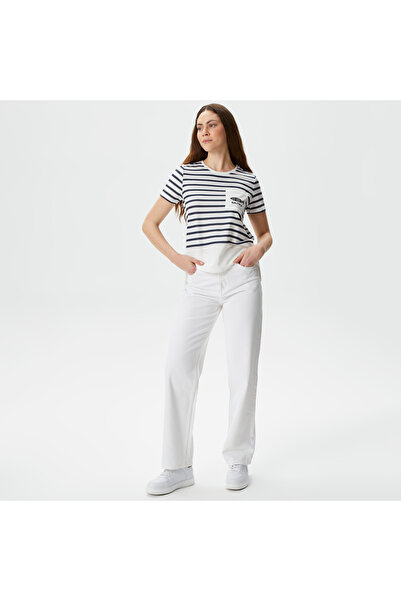 Nautica Kadın Beyaz Relaxed Fit Jean