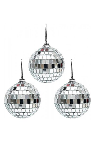 mutlu adım Μπάλα ντίσκο 8 εκ. - 3 τεμάχια με καθρέφτη