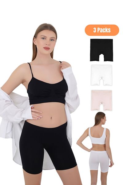 CNT Boxer lung pentru femei din microfibră Pachet special de 3 - S/M, L/XL