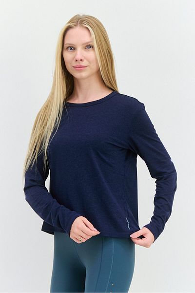 Head Women Relaxed Fit Long Sleeve Outdoor T-shirt, Navy