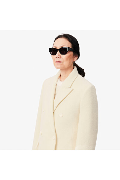 Lacoste Kadın Regular Fit Gömlek Yaka Krem Mont