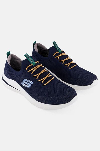 SKECHERS Men Slip On Running Shoes, Navy