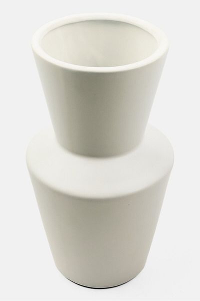 Muy Mucho Ceramic Flower Vase, White
