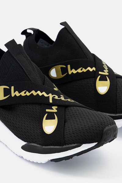 Champion حذاء جري نسائي Kinna X Lo سهل الارتداء، أسود