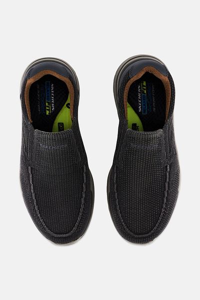 SKECHERS Men Expected Cowen Slip On Outdoor Shoes, Dark Grey