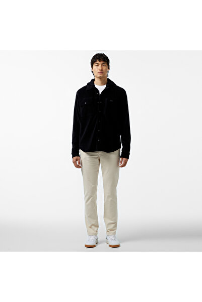 Lacoste Erkek Relaxed Fit Kapüşonlu Siyah Gömlek