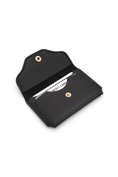 Womancraft Portofel pentru carduri pentru femei Accesoriu compartiment pentru carduri negre