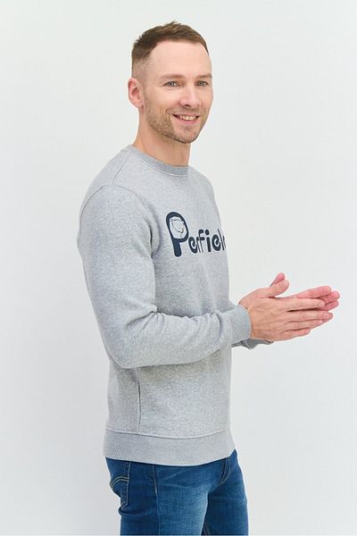 Penfield Men Crew Neck Graphic Printed Long Sleeves Sweatshirt, Grey