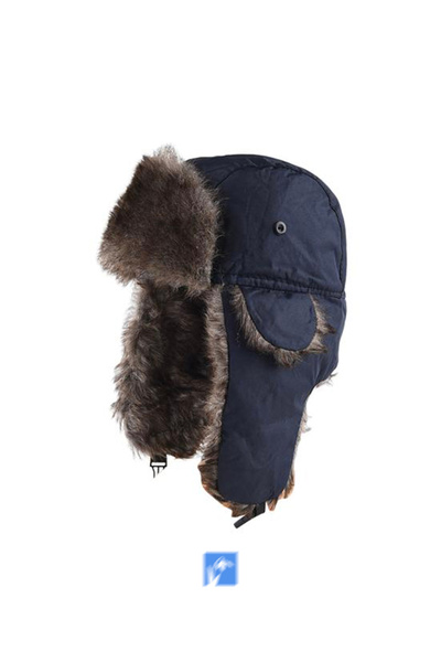 Kardelen Butik Denizli Kürklü Rus Kayak Şapkası ( Trapper Pilot Şapka ) ( Uni...