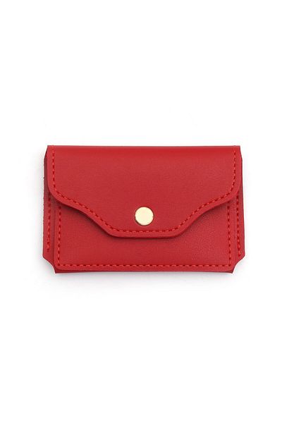 Womancraft Red Card Holder Wallet - Women's Accessory, with Card Compartment