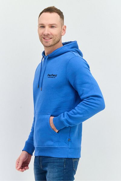 Penfield Men Hooded Brand Logo Long Sleeve Sweatshirt, Blue