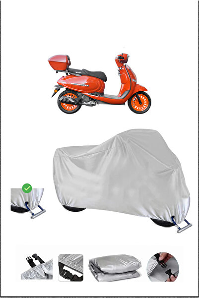 Breen Yuki Bellini125 Lock Compatible Waterproof Durable Motorcycle Canvas-Gray